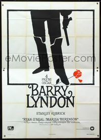 2b076 BARRY LYNDON Italian two-panel poster '75 Stanley Kubrick, cool artwork by Jouineau Bourduge!