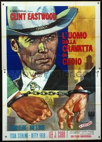2b090 COOGAN'S BLUFF Italian 2panel '68 Don Siegel, best completely different art of Clint Eastwood!