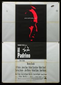 2b109 GODFATHER Italian 2p R70s different art of Marlon Brando, directed by Francis Ford Coppola!