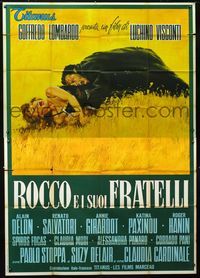 2b163 ROCCO & HIS BROTHERS Italian 2panel '60 Luchino Visconti's Rocco e I Suoi Fratelli, cool art!