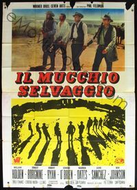 2b201 WILD BUNCH Italian two-panel poster '69 Sam Peckinpah classic, Holden, Borgnine, Ryan, O'Brien