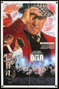 2c105 BEAR 1sheet '84 Gary Busey as legendary Alabama football coach Bear Bryant, Drew Struzan art!