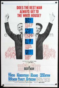 2c113 BEST MAN one-sheet '64 Henry Fonda & Gore Vidal running for President of the United States!