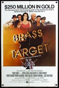 2c159 BRASS TARGET one-sheet '78 Sophia Loren, George Kennedy & Max Von Sydow search for Nazi gold!