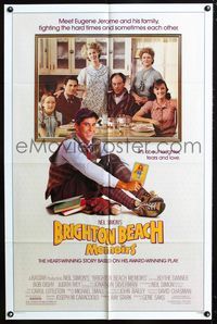 2c170 BRIGHTON BEACH MEMOIRS one-sheet movie poster '86 written by Neil Simon, Blythe Danner