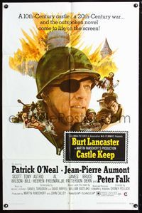 2c203 CASTLE KEEP one-sheet movie poster '69 Burt Lancaster & sexy Astrid Heeren in World War II!