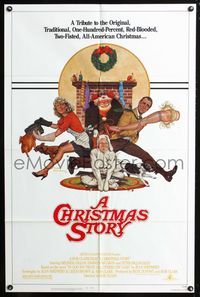 2c215 CHRISTMAS STORY one-sheet poster '83 best classic X-mas movie, great art by Robert Tanenbaum!