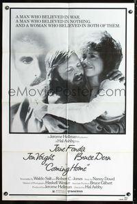 2c239 COMING HOME one-sheet movie poster '78 Jane Fonda, Jon Voight, Bruce Dern, Hal Ashby