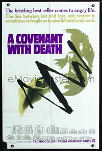 2c251 COVENANT WITH DEATH 1sh '67 the line between lust, love and murder is as fragile as her neck!
