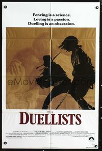 2c312 DUELLISTS one-sheet '77 Ridley Scott, Keith Carradine, Harvey Keitel, cool fencing image!