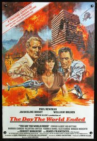 2c633 WHEN TIME RAN OUT English 1sh '80 The Day the World Ended, art of Paul Newman, William Holden