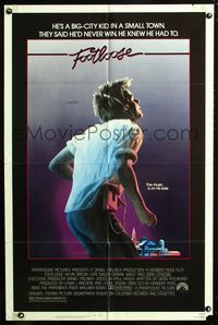 2c357 FOOTLOOSE PG one-sheet poster '84 competitive dancer Kevin Bacon has the music on his side!