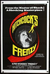 2c363 FRENZY one-sheet movie poster '72 Alfred Hitchcock, Anthony Shaffer's shocking masterpiece!