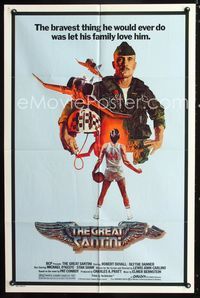 2c397 GREAT SANTINI 1sheet '79 the bravest thing Robert Duvall would do was let his family love him!