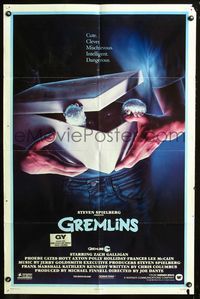 2c400 GREMLINS advance one-sheet movie poster '84 Joe Dante Christmas horror comedy!
