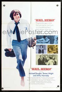 2c406 HAIL HERO int'l one-sheet movie poster '69 hippie Michael Douglas, Vietnam anti-war movie!