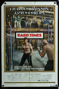 2c410 HARD TIMES style B one-sheet movie poster '75 light barefisted boxing Charles Bronson!