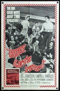 2c419 HEY LET'S TWIST style A 1sheet '62 the rock & roll sensation at New York's Peppermint Lounge!!