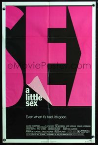 2c469 LITTLE SEX one-sheet movie poster '82 even when it's bad it's good, cool graphic design!