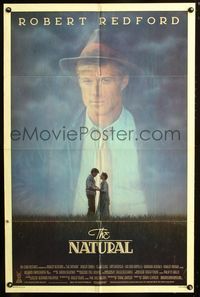 2c506 NATURAL one-sheet movie poster '84 Robert Redford, Barry Levinson, baseball!