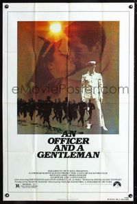 2c516 OFFICER & A GENTLEMAN one-sheet '82 Richard Gere & Debra Winger in love & in the U.S. Navy!