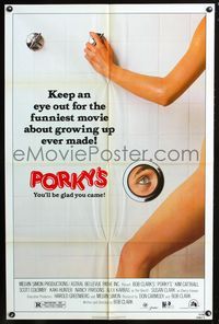 2c537 PORKY'S one-sheet movie poster '82 Bob Clark teenage sex classic!