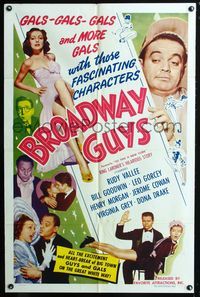 2c571 SO THIS IS NEW YORK 1sheet R53 Henry Morgan, Rudy Vallee, sexy Virginia Grey, Broadway Guys!