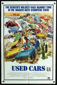 2c623 USED CARS int'l one-sheet poster '80 Robert Zemeckis, completely different artwork by Kossin!