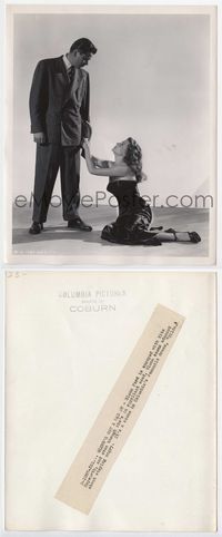 2d092 GILDA 8.25x10 '46 sexiest Rita Hayworth on floor begs Glenn Ford to forgive her by Coburn!