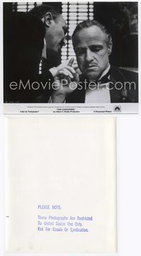 2d096 GODFATHER 8x9.75 still '72 classic close up of undertaker with Marlon Brando as Don Corleone!