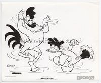 2d097 GOLDEN EGGS 8.25x10 still '41 Disney, great cartoon image of Donald Duck dressed as a rooster!
