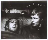2d145 MIDNIGHT COWBOY 8x10 '69 close up of concerned Jon Voight on bus with dying Dustin Hoffman!