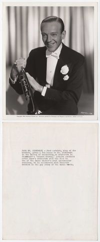 2d192 SECOND CHORUS 8x10 still '40 great close up portrait of Fred Astaire in tux with French horn!