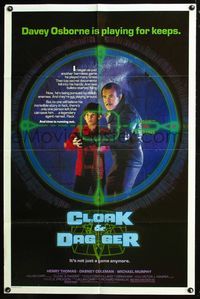 2e090 CLOAK & DAGGER one-sheet poster '84 Henry Thomas plays games and finds top secret documents!