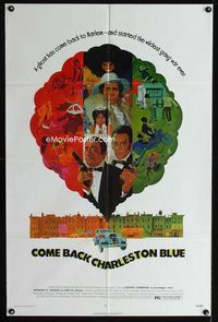 2e094 COME BACK CHARLESTON BLUE one-sheet poster '72 Godfrey Cambridge, cool blaxploitation art!