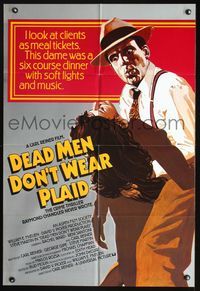 2e108 DEAD MEN DON'T WEAR PLAID English 1sheet '82 great completely different art of Steve Martin!