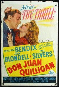 2e123 DON JUAN QUILLIGAN one-sheet '45 William Bendix has a new love technique for Joan Blondell!