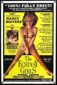 2e128 ECSTASY GIRLS 1sheet '79 sexy Oui covergirl Nancy Suiter & Hustler centerfold Desiree Costeau!