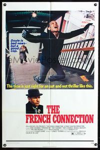 2e144 FRENCH CONNECTION one-sheet movie poster '71 Gene Hackman, Roy Scheider, William Friedkin