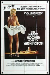 2e173 HAPPY HOOKER GOES TO WASHINGTON 1sh '77 Joey Heatherton serves country the only way she knows
