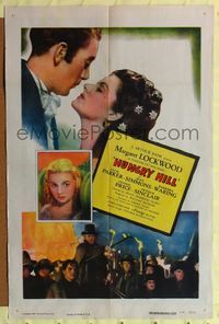 2e198 HUNGRY HILL one-sheet '47 Margaret Lockwood, Jean Simmons, from Daphne Du Maurier novel!