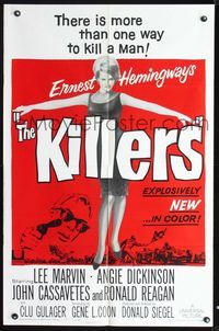 2e224 KILLERS one-sheet '64 directed by Don Siegel, Lee Marvin, sexy full-length Angie Dickinson!