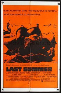 2e241 LAST SUMMER one-sheet poster R74 super sexy Barbara Hershey in bikini laying on beach tanning!