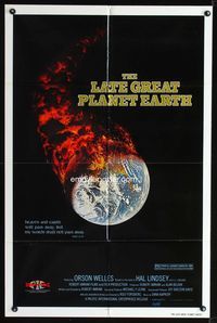 2e244 LATE GREAT PLANET EARTH one-sheet movie poster '76 wild artwork image of Earth dying!