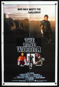 2e275 MAD MAX 2: THE ROAD WARRIOR int'l 1sh '81 Mel Gibson returns as Mad Max, cool different image!