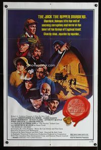 2e318 MURDER BY DECREE 1sheet '79 Christopher Plummer as Sherlock Holmes, James Mason as Dr. Watson!