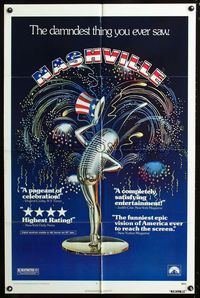 2e328 NASHVILLE one-sheet movie poster '75 Robert Altman, cool patriotic sexy microphone artwork!