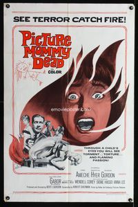 2e384 PICTURE MOMMY DEAD one-sheet movie poster '66 see terror catch fire through a child's eyes!