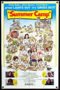 2e513 SUMMER CAMP 1sh '79 panty raids, short sheets & food fights, after lights out it's gross out!