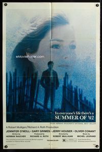 2e515 SUMMER OF '42 one-sheet '71 in everyone's life there's a summer like this, Jennifer O'Neill!